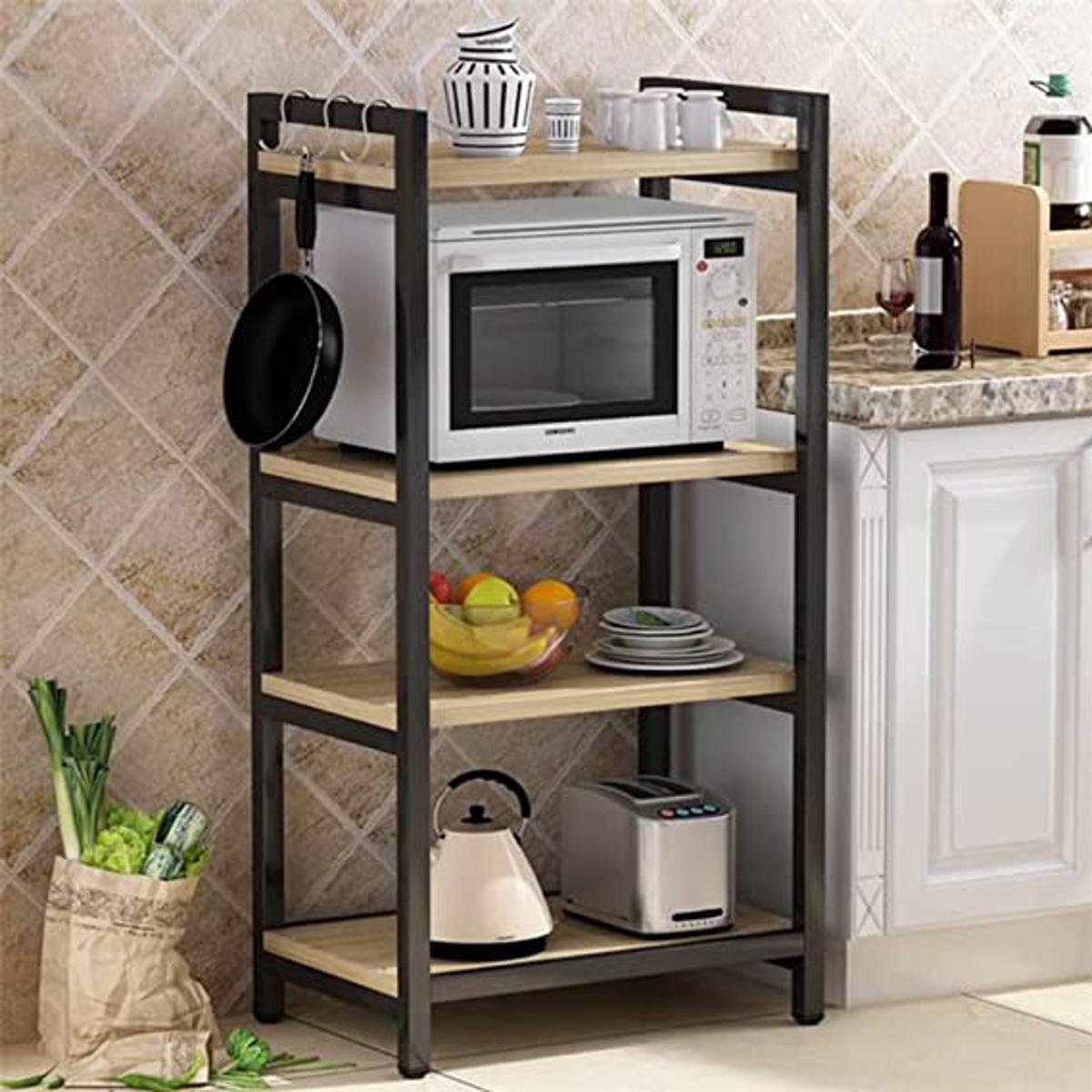 4 Layer Microwave Oven Rack – Metal Furniture