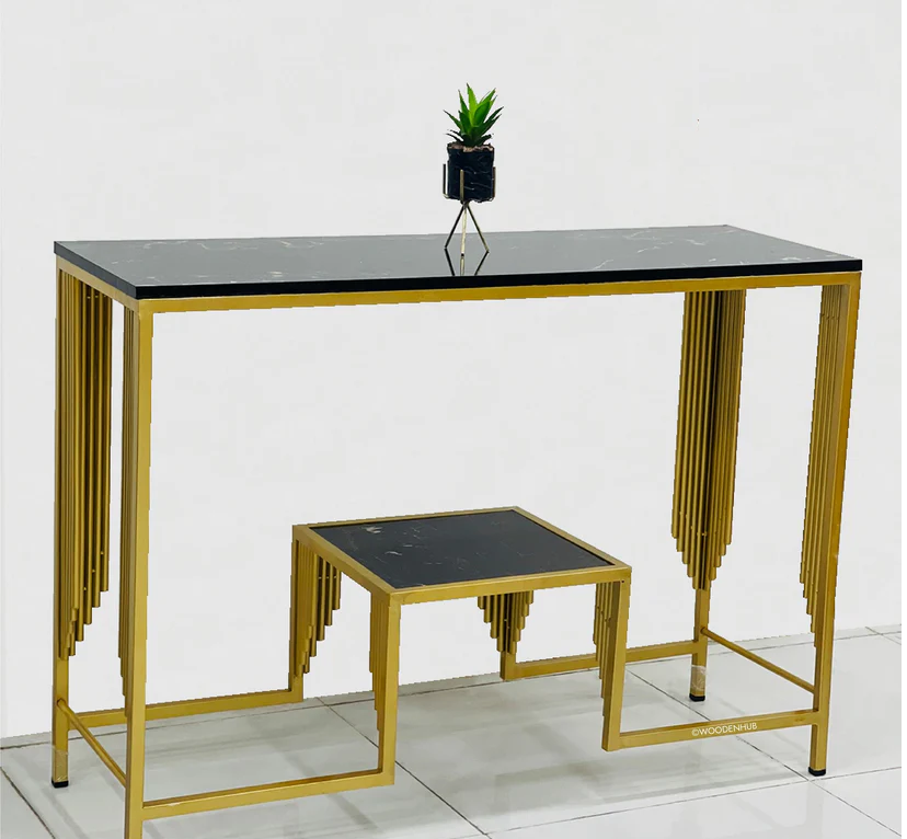 2-Tier Console Table – Metal Frame | Metal Furniture