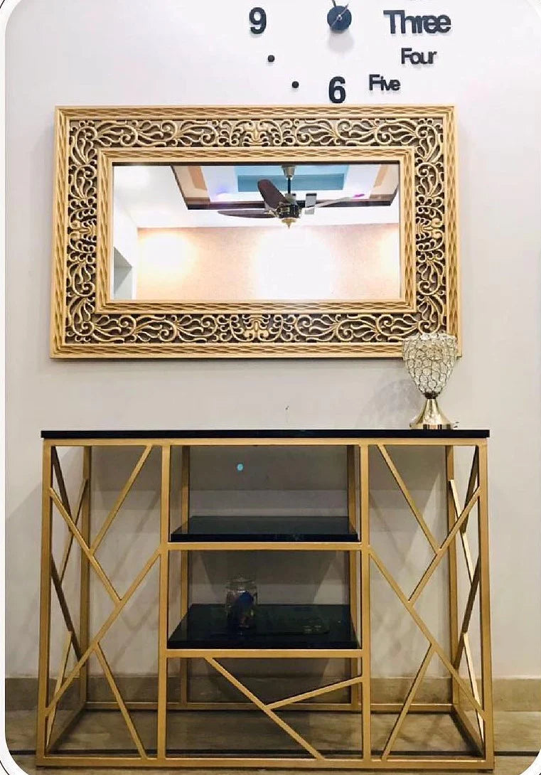 3 Shelf Console Entryway Table – Metal Furniture