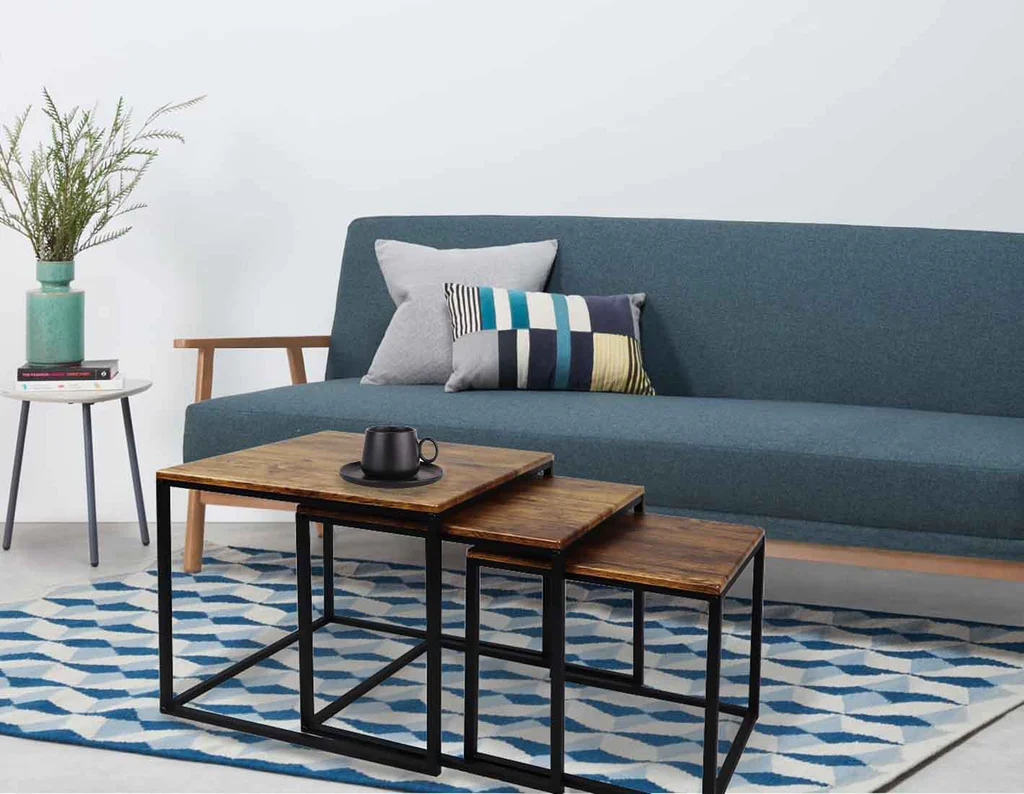 3 Pieces Square Nesting Table Set Elegant & Modern design