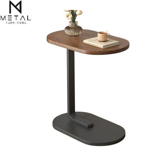 C Shape Metal Base Coffee Table Living Room Table Sofa Side Table