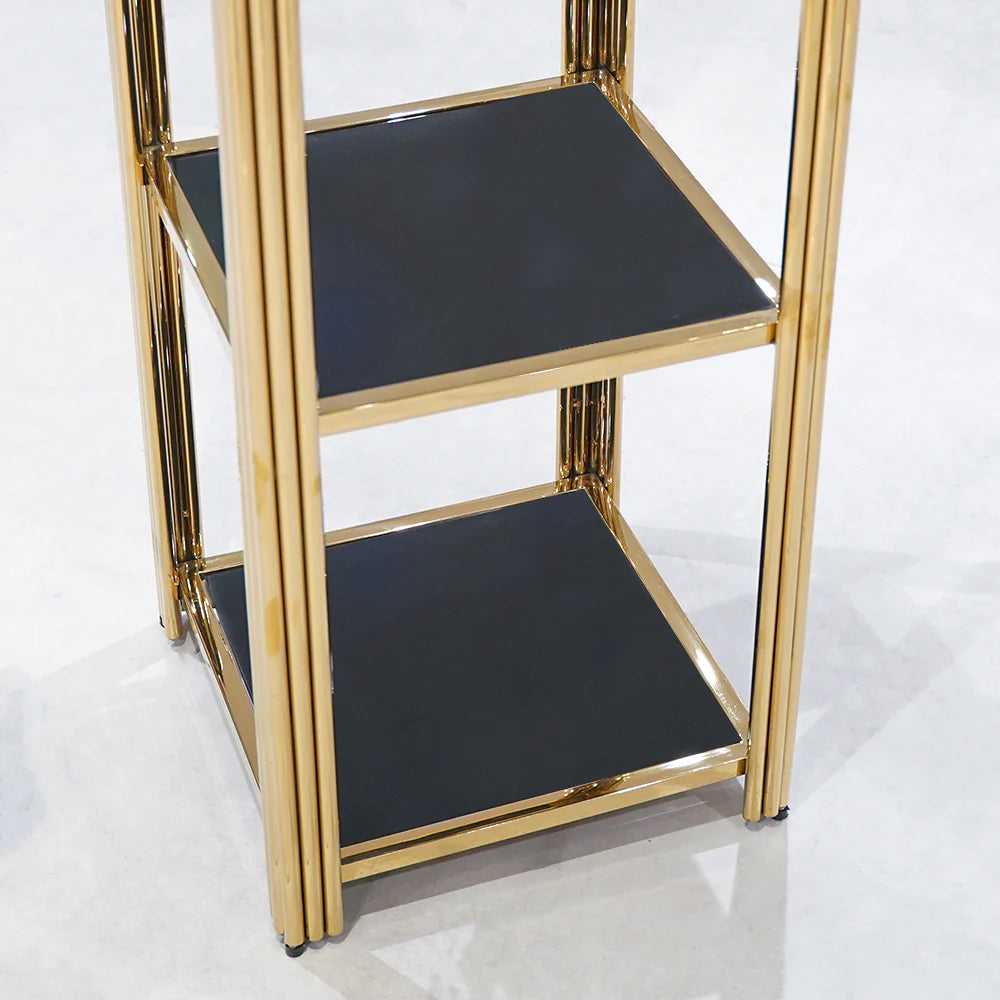 Square Corner Makeup Rack – Metal Furniture