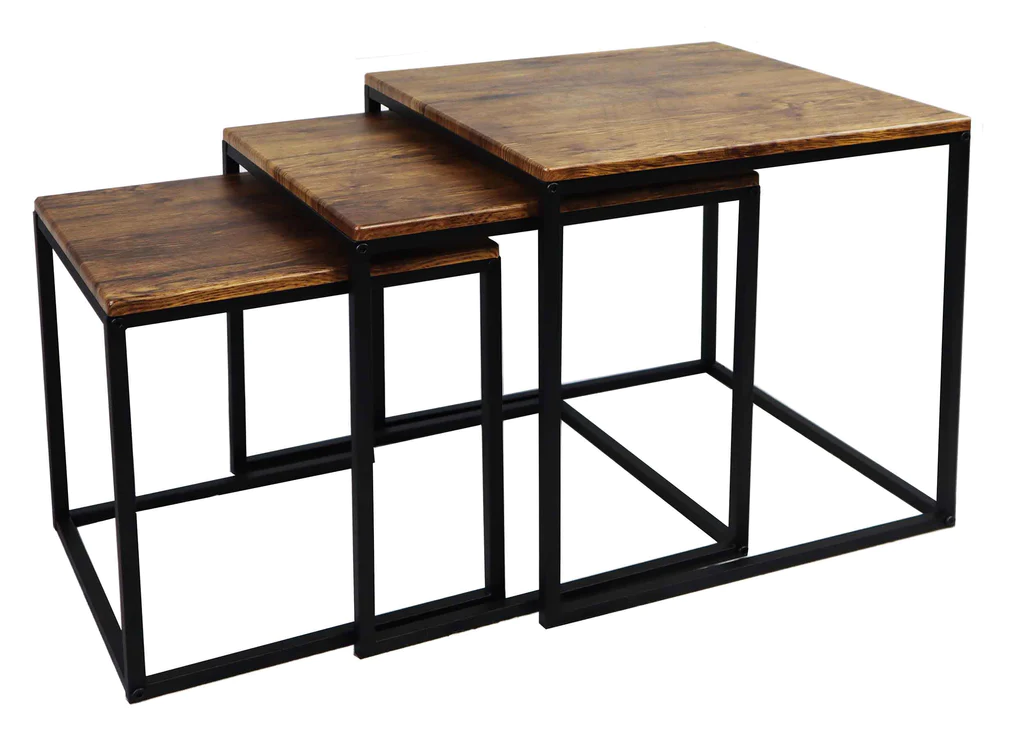 3 Pieces Square Nesting Table Set Elegant & Modern design