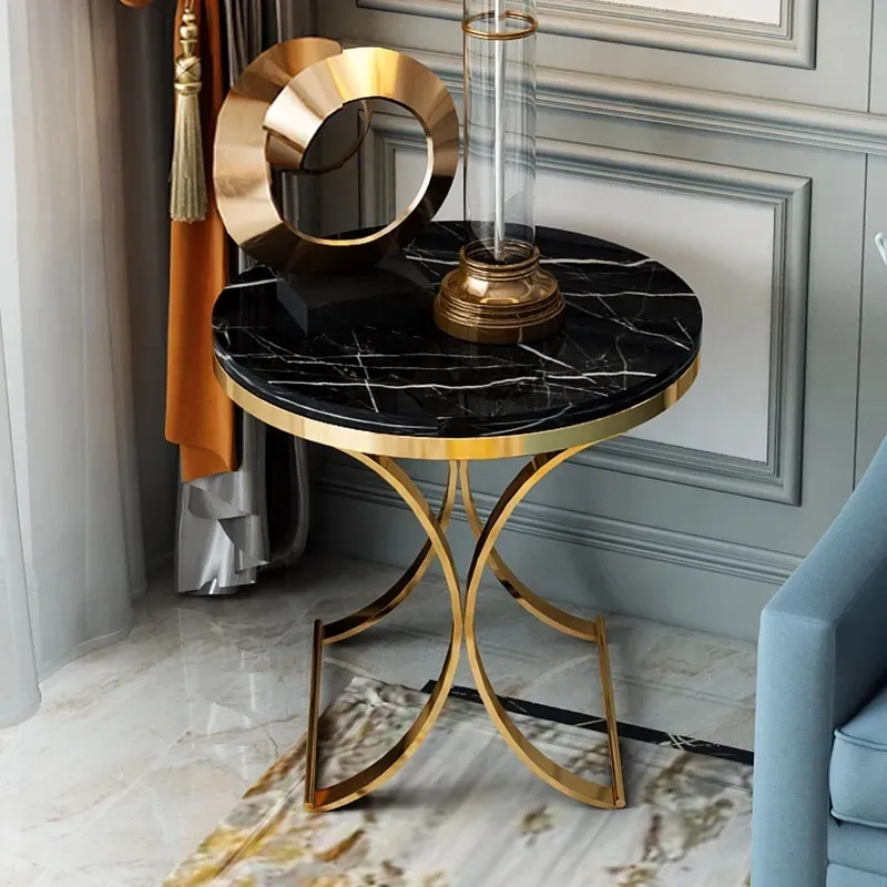 Round Luxury Coffee Table Living Room Side Table