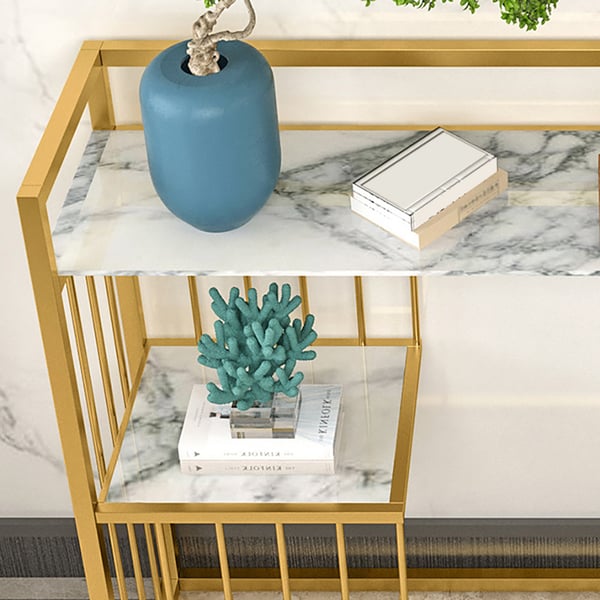 3-Tier Luxury Hallway Console Table Modern Design Elegant Look Console Table