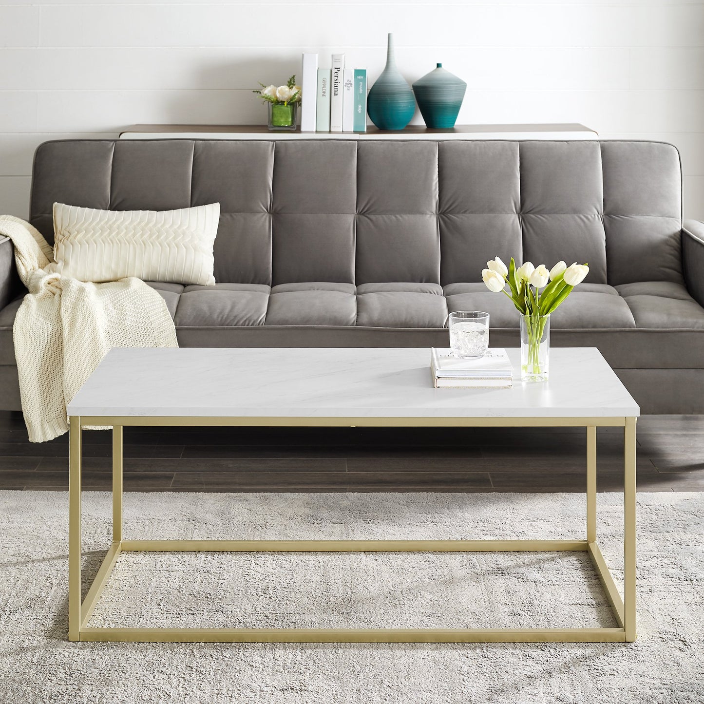 Simple Rectangular Shape Center Table Living Room Table