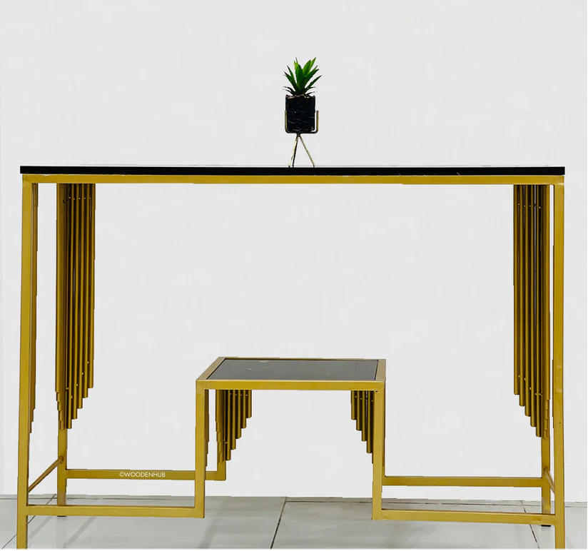 2-Tier Console Table – Metal Frame | Metal Furniture