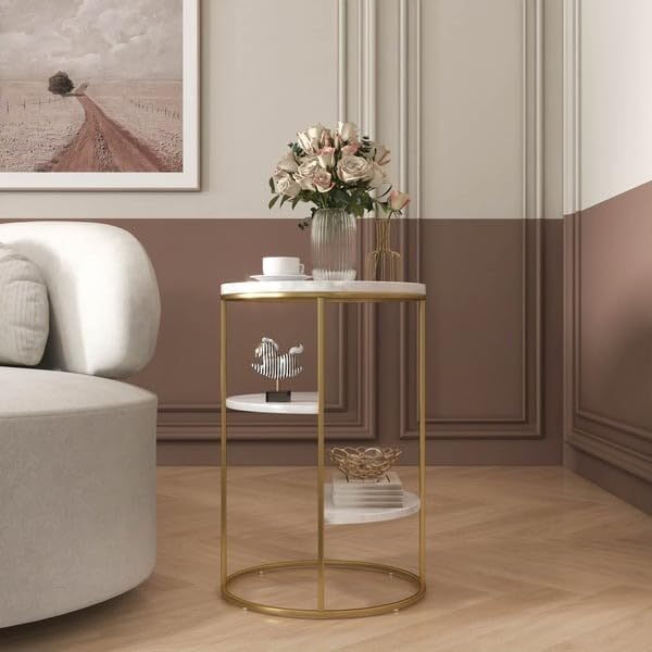 3-Tier Storage Coffee Table - Metal Furniture