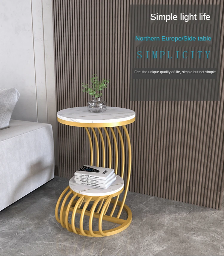 2-Tier Coffee Table Luxury Look Sofa Side Table