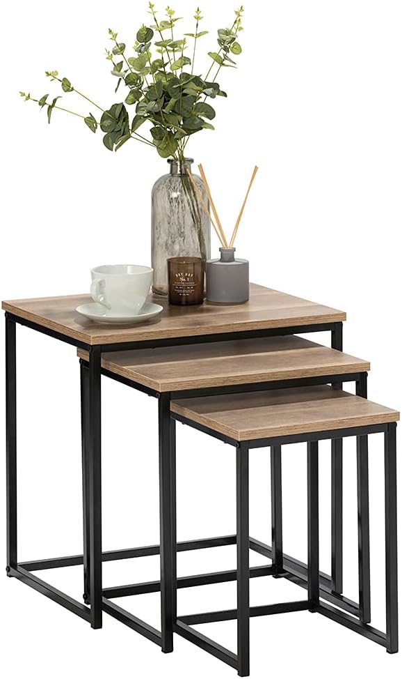 3 Pieces Square Nesting Table Set Elegant & Modern design