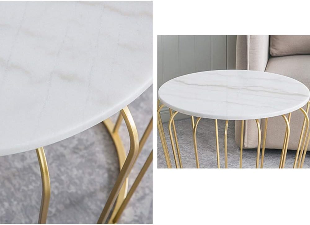 Round Coffee Table Elegant Look Sofa Side Table