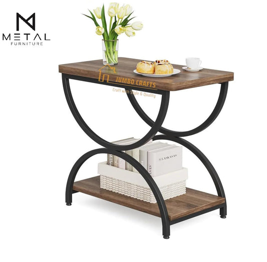 2-Shelf Rectangular Coffee Table for Living Room Use