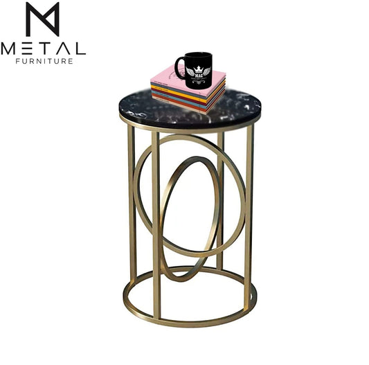 Center 2 Ring Coffee Table Round Coffee Table Luxury Look Modern Design Side Table
