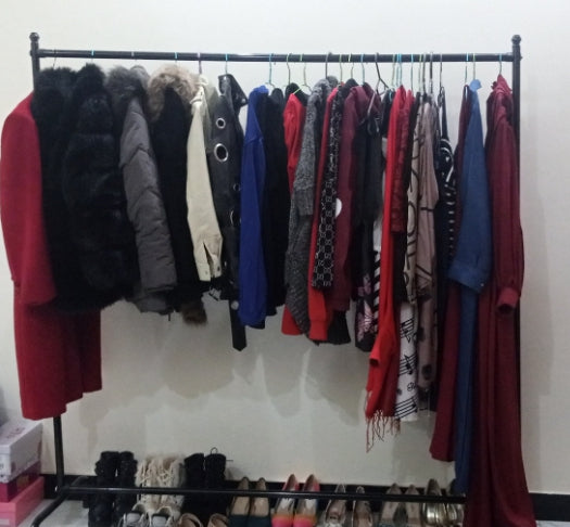 5 Feet Cloth Hanging Stand for Clothes Organization - Metal Furniture