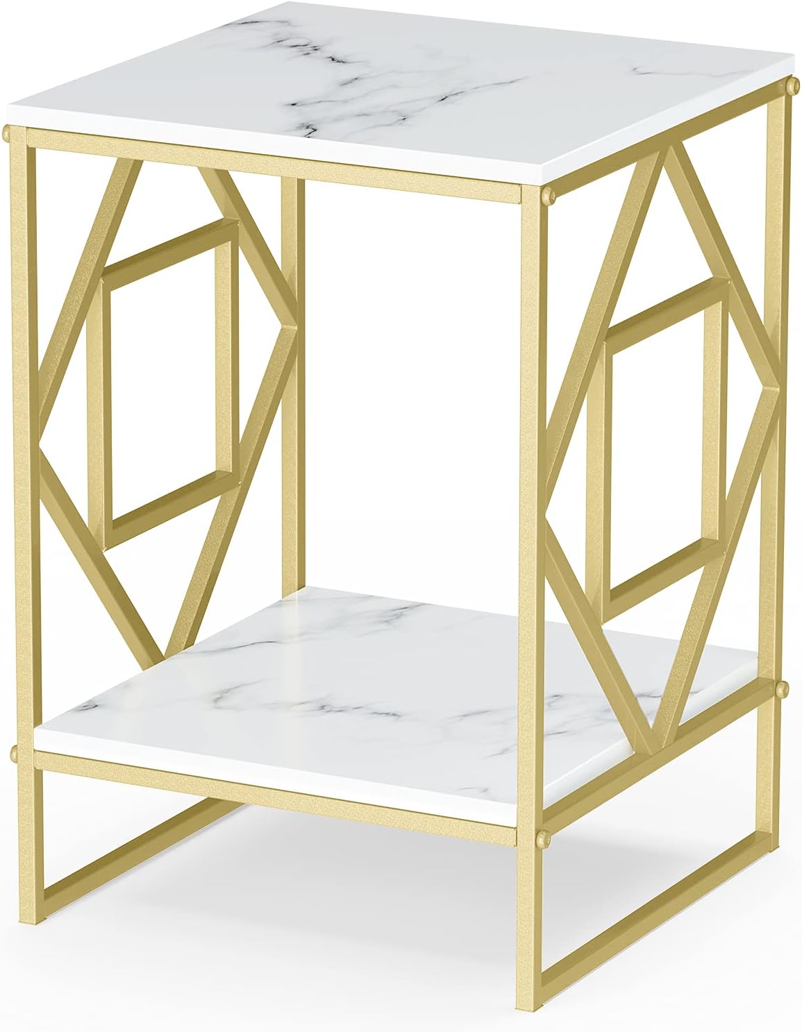 Square Shape Based Coffee Table Luxury Style Side Table