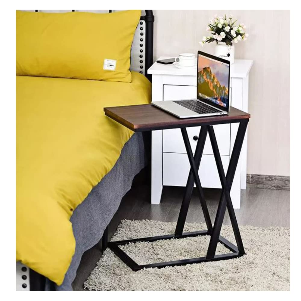 Industrial Chic Style Coffee Table Flat Top X Base End Table