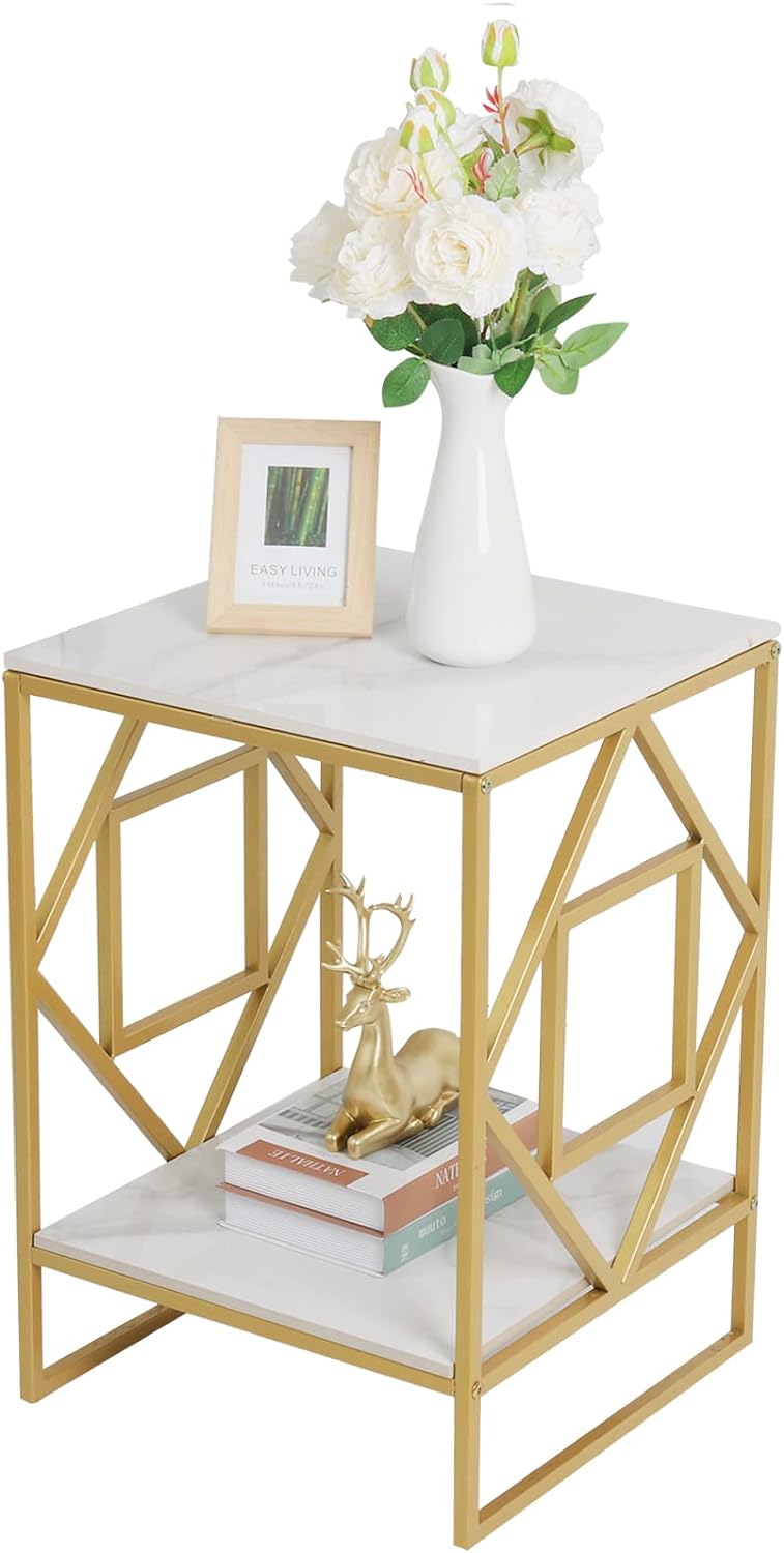Square Shape Based Coffee Table Luxury Style Side Table
