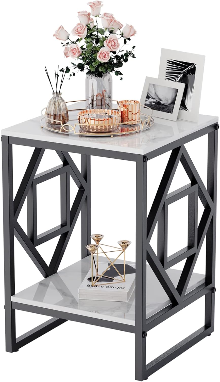 Square Shape Based Coffee Table Luxury Style Side Table