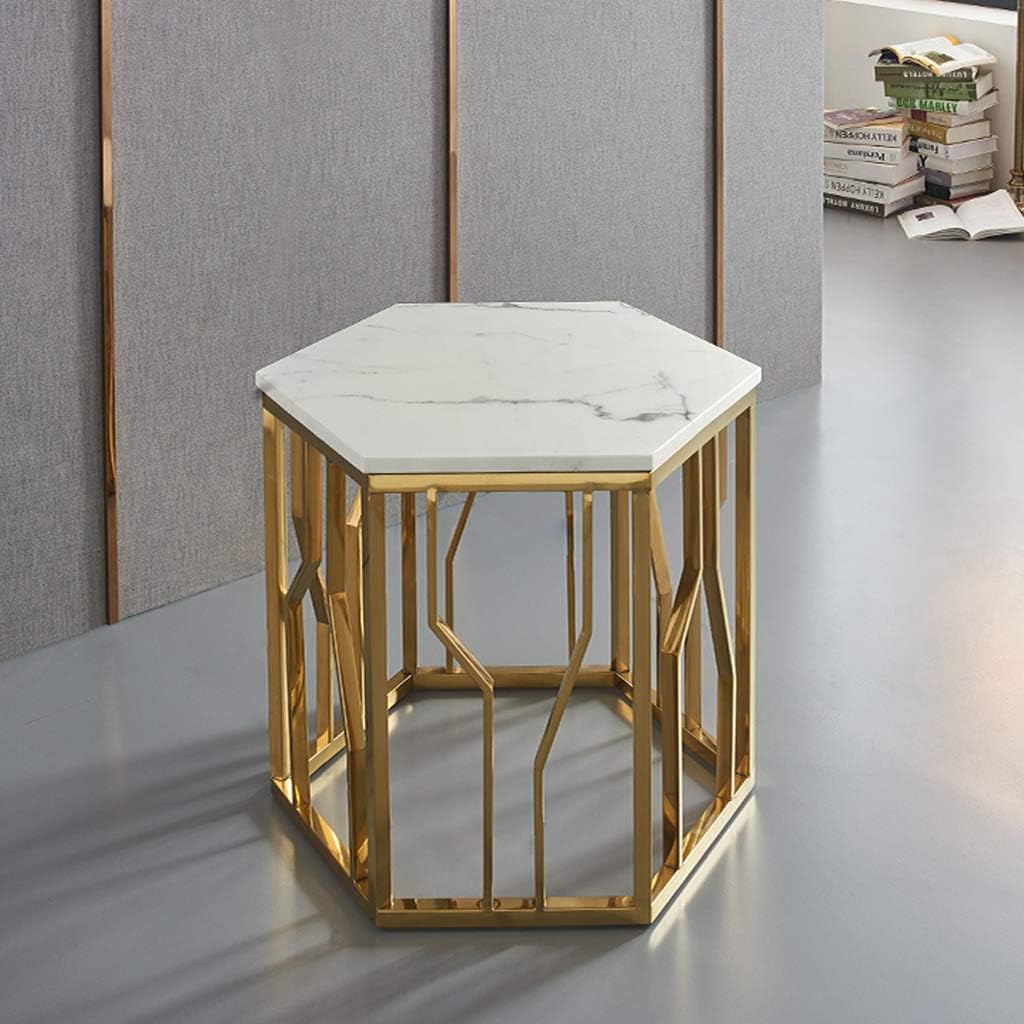 Hexagonal Metal Gold Coffee Table Modern Design Side Table Sofa End Table