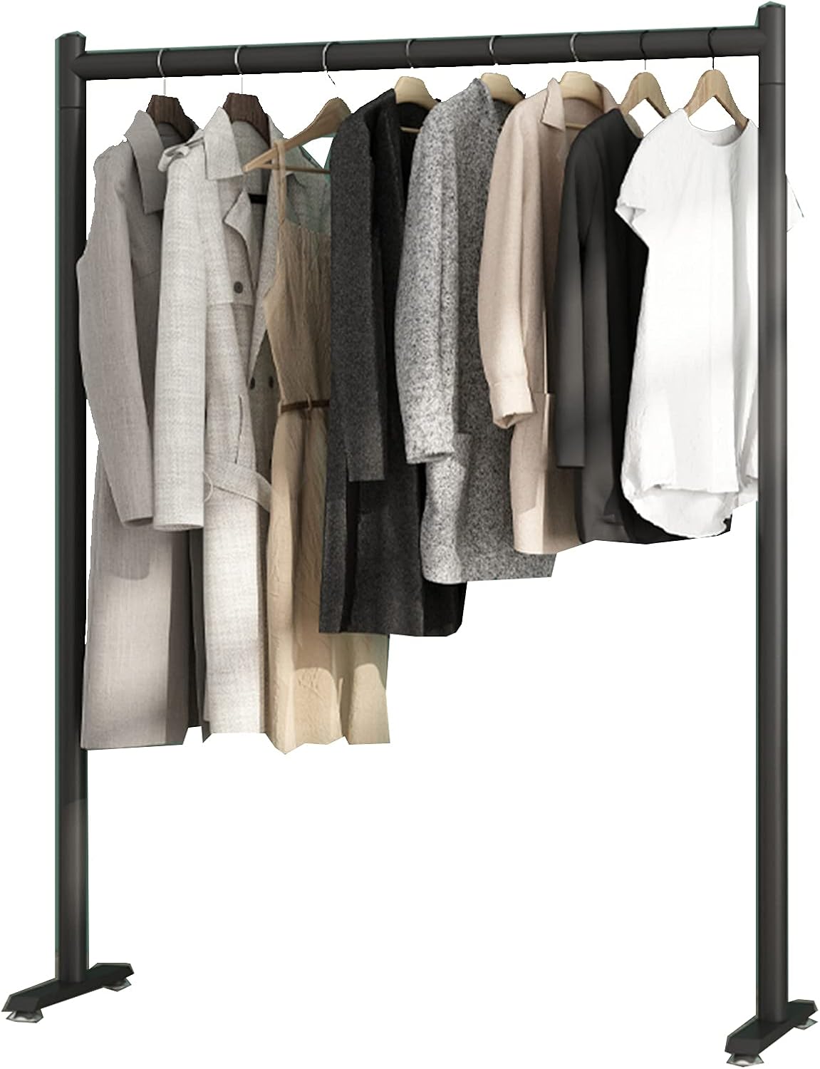 5 Feet Square Pipe Cloth Hanging Stand with Metal Frame – Metal Furniture