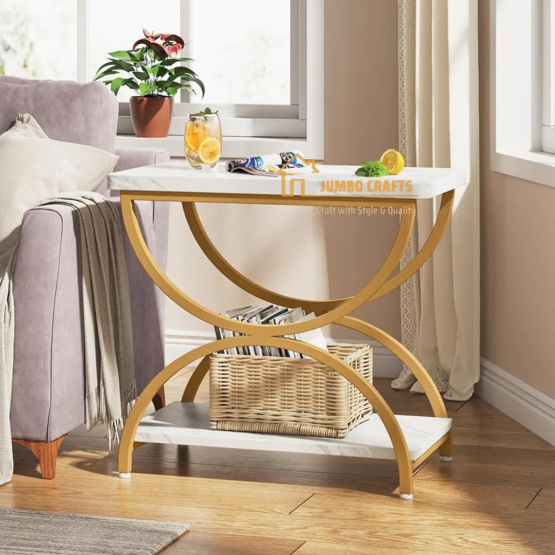 2-Shelf Rectangular Coffee Table for Living Room Use