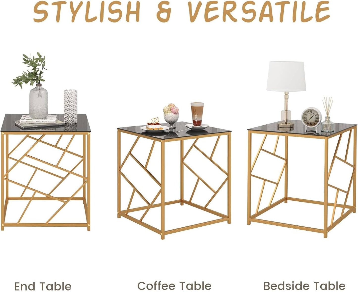 Versatile Square Base Coffee Table – Metal Furniture