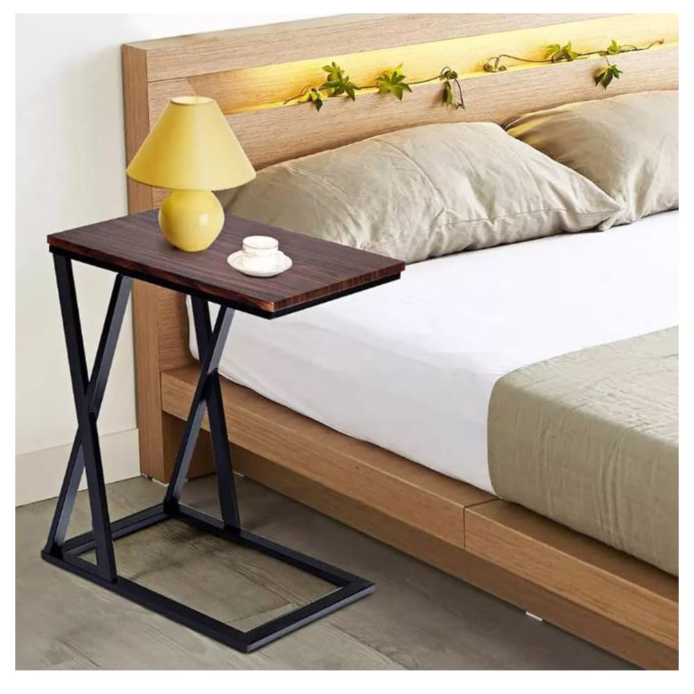 Industrial Chic Style Coffee Table Flat Top X Base End Table