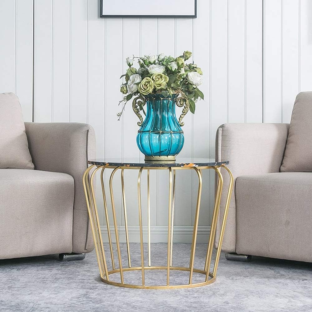 Round Coffee Table Elegant Look Sofa Side Table