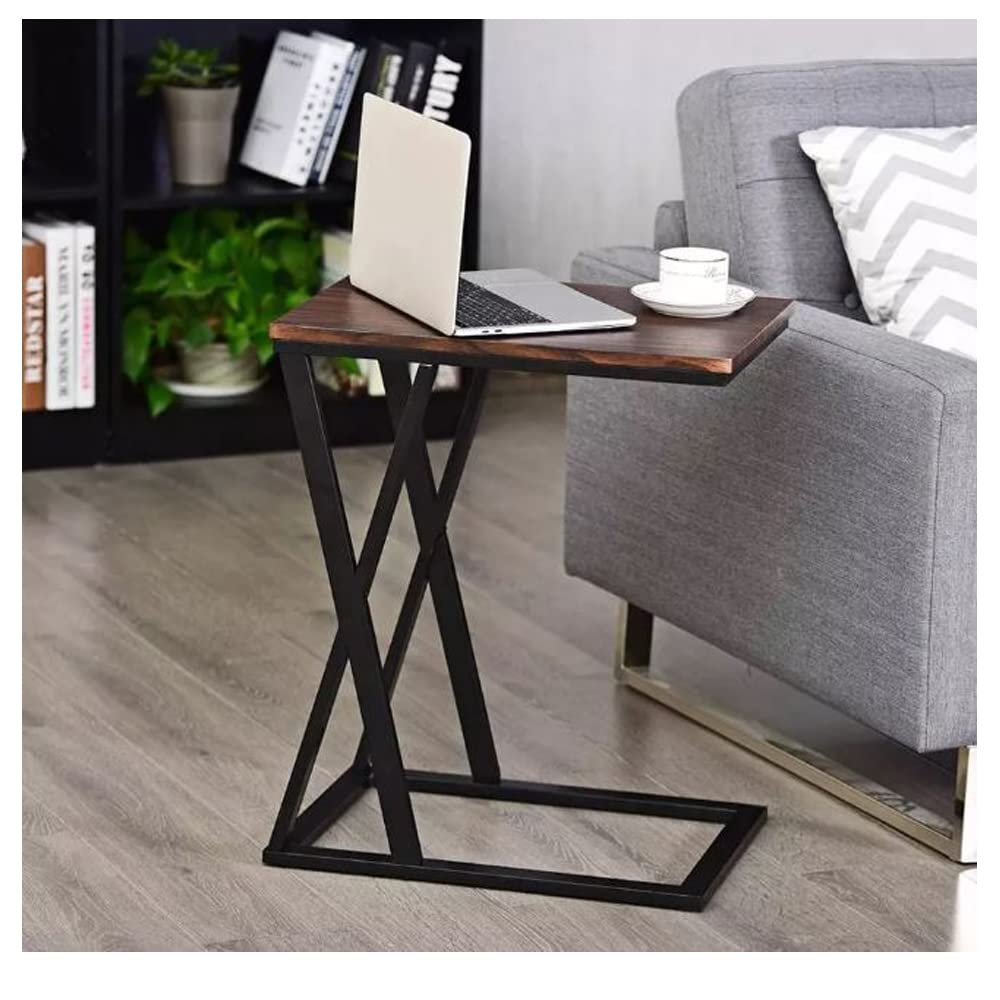 Industrial Chic Style Coffee Table Flat Top X Base End Table