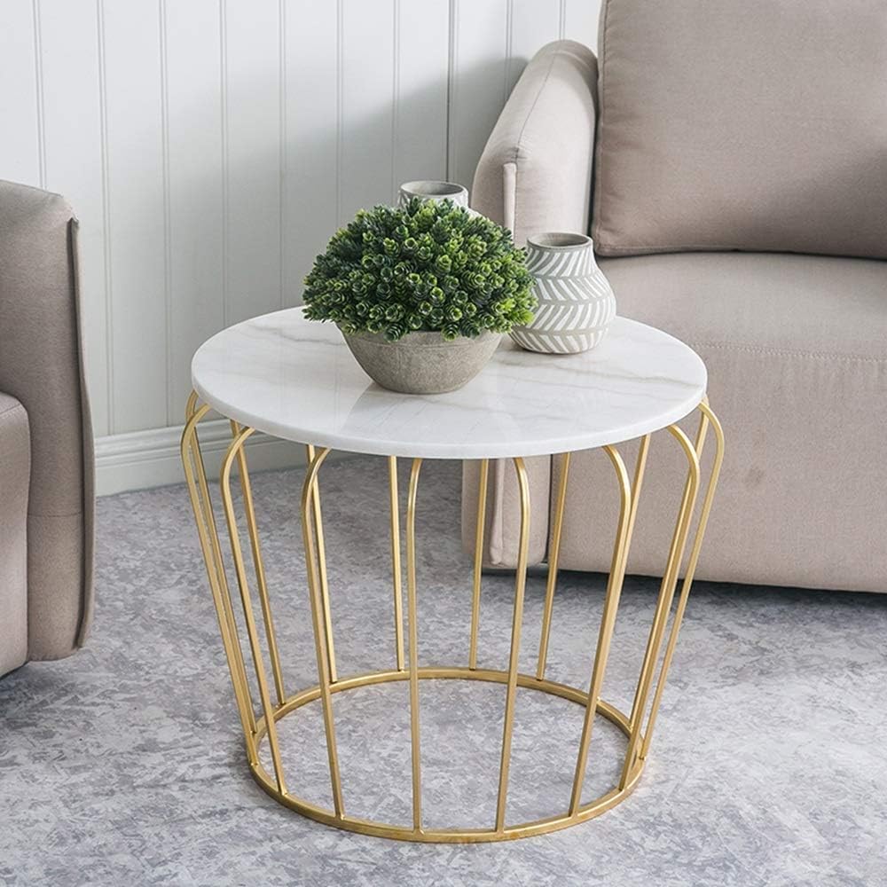 Round Coffee Table Elegant Look Sofa Side Table
