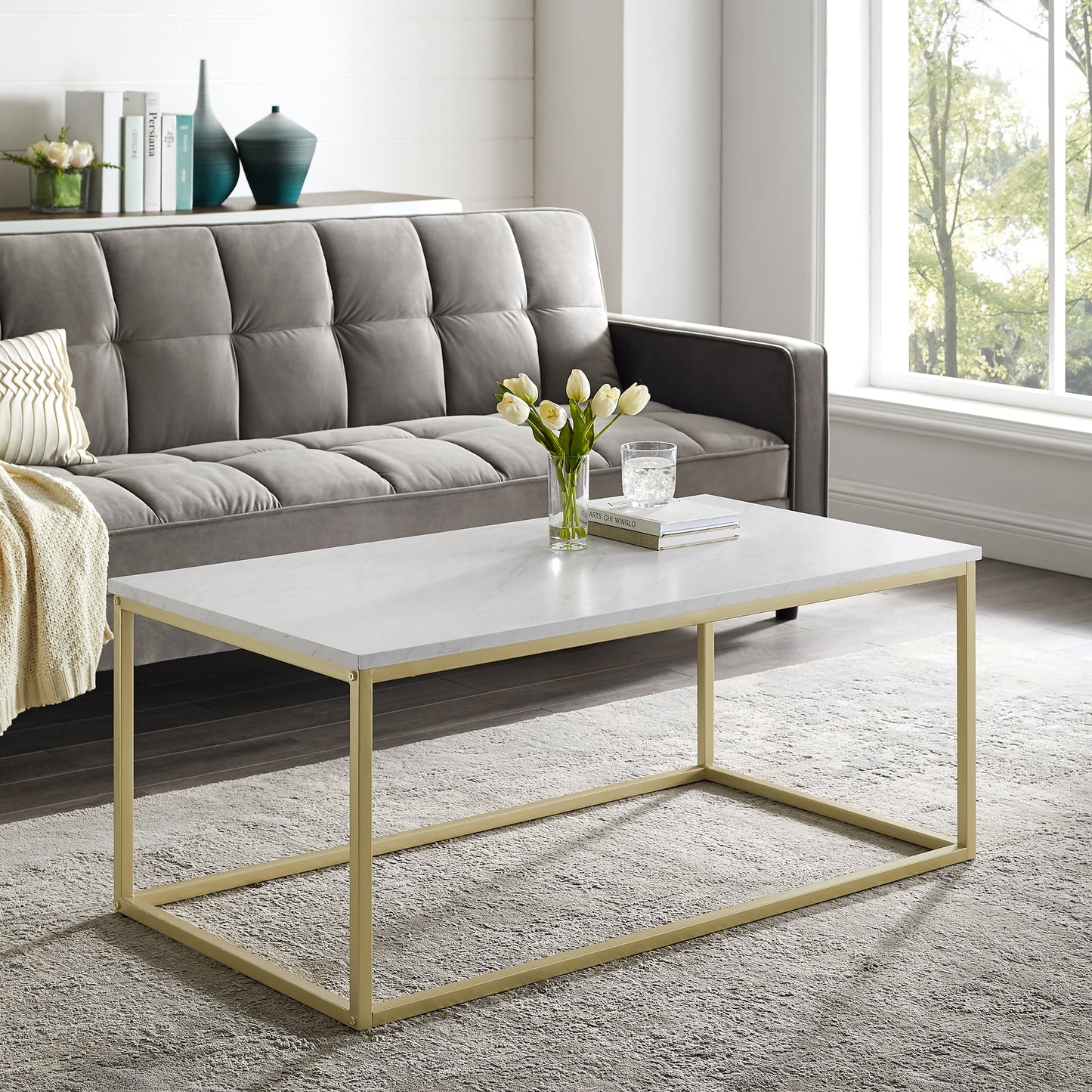 Simple Rectangular Shape Center Table Living Room Table