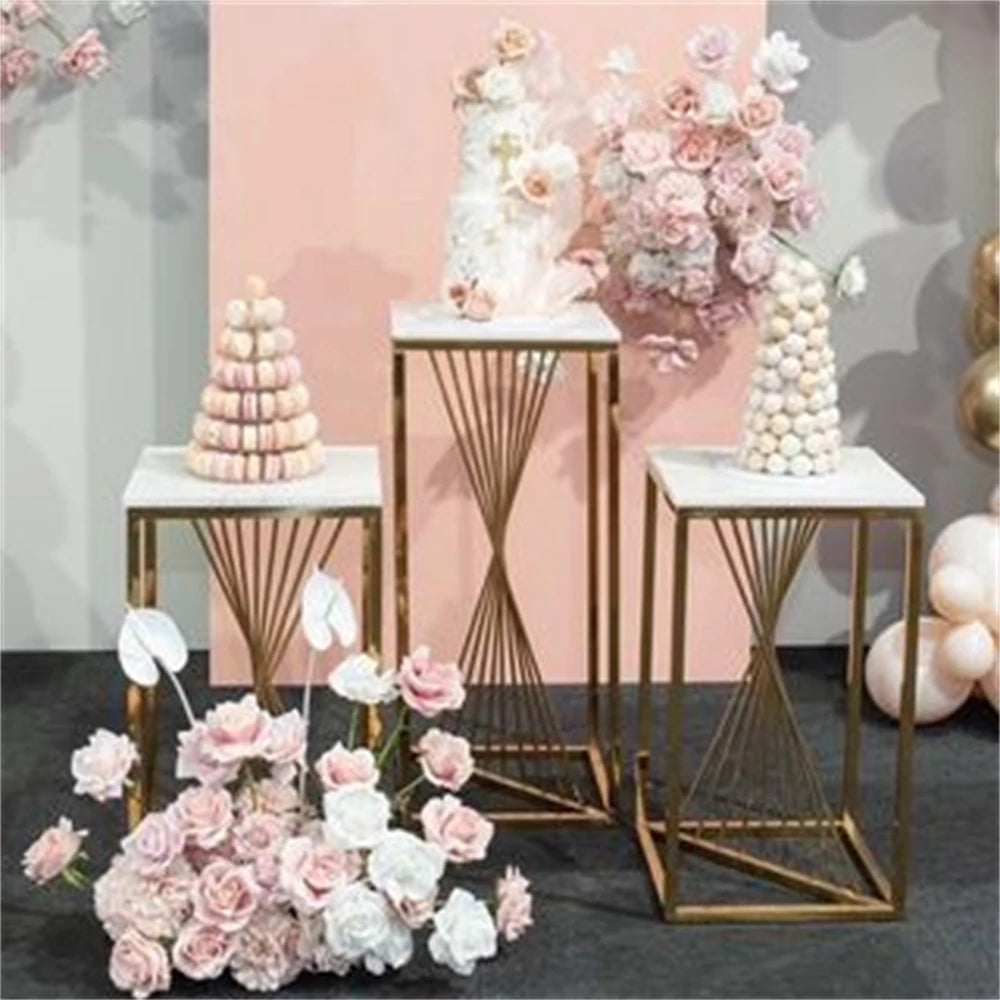 3 Pieces Curve Rode Based Nesting Table Set