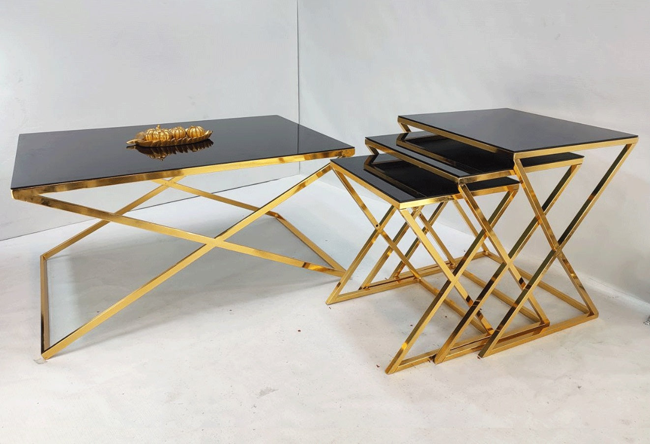 Square center table + square nesting table (set of 3)