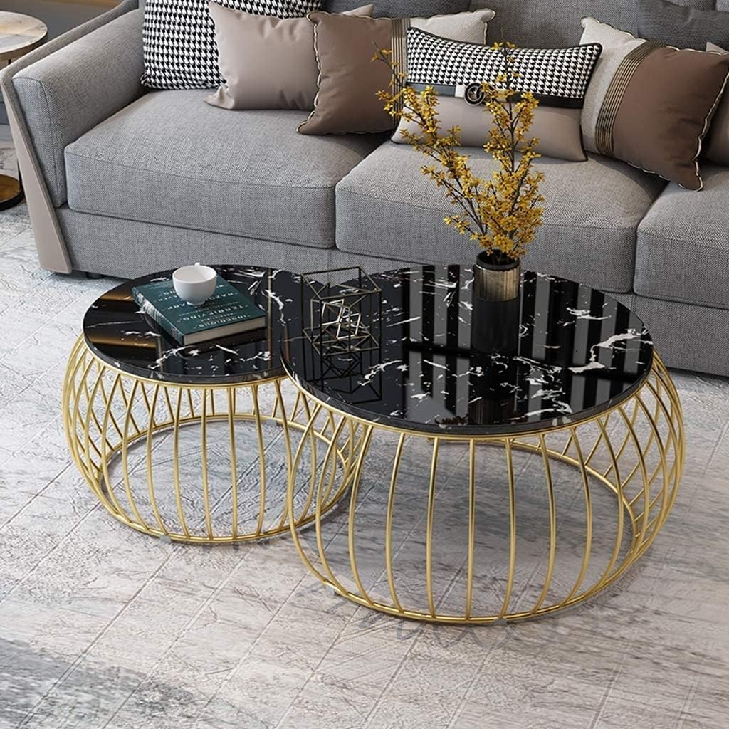 2-Piece Round Center Table – Metal Furniture