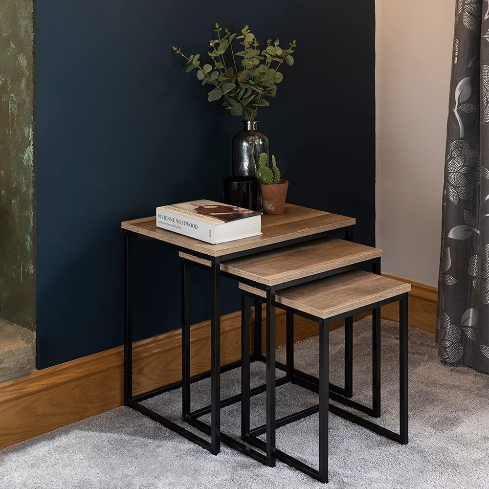 3 Pieces Square Nesting Table Set Elegant & Modern design