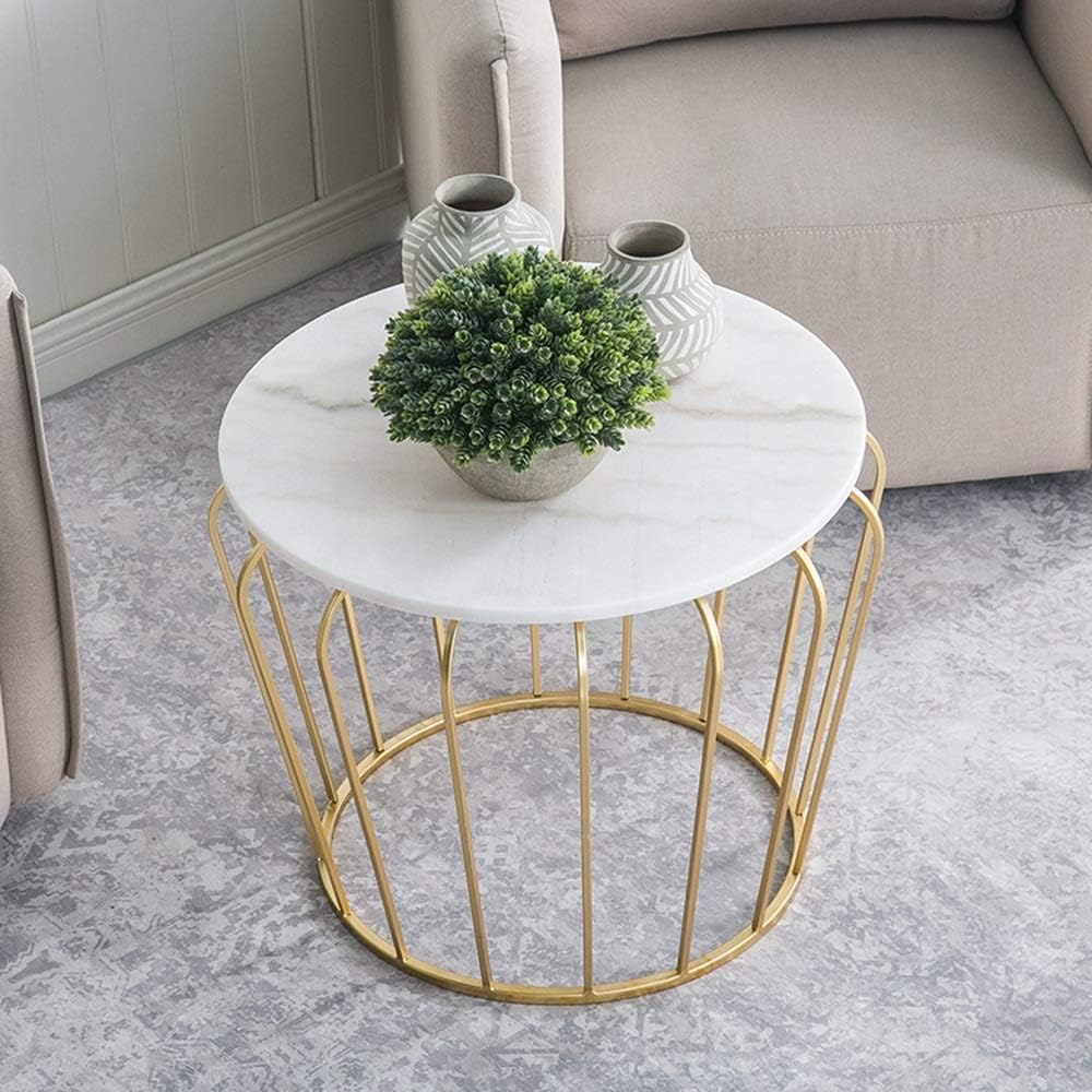 Round Coffee Table Elegant Look Sofa Side Table