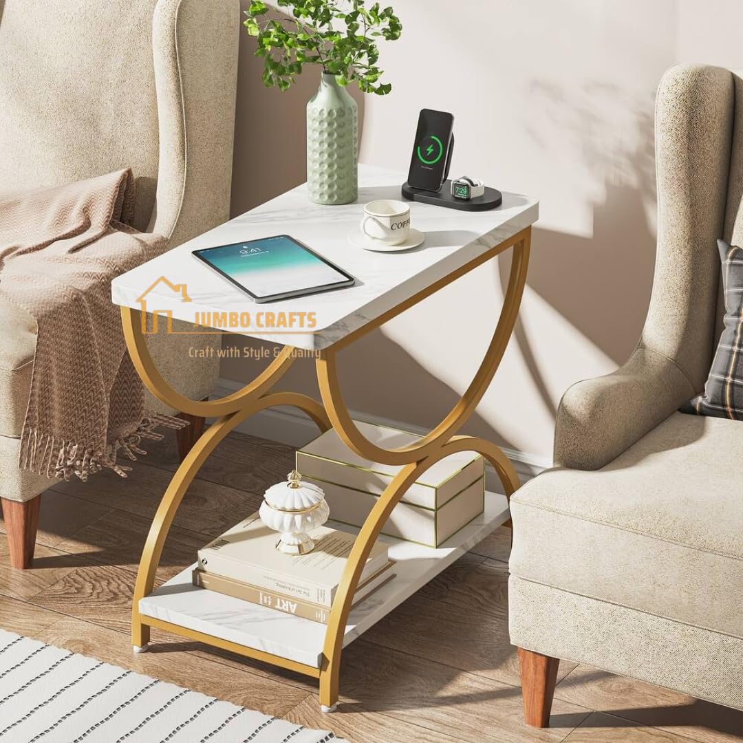 2-Shelf Rectangular Coffee Table for Living Room Use
