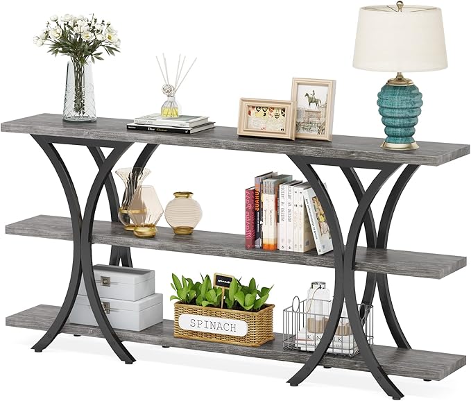 Long Narrow Console Table Sofa Table for Entryway Living Room
