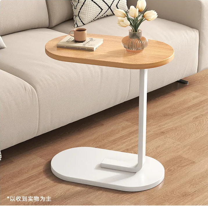 C Shape Metal Base Coffee Table Living Room Table Sofa Side Table