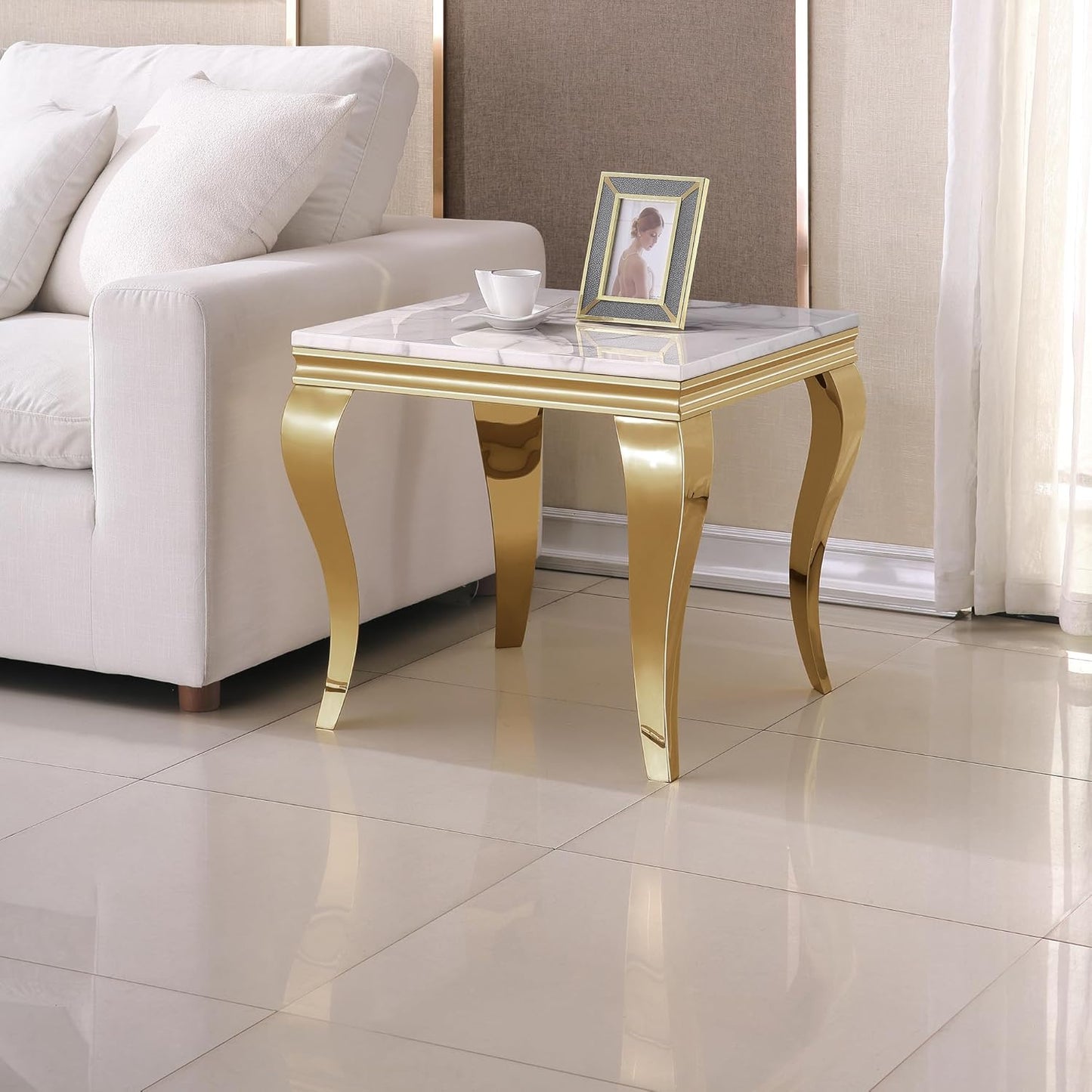 Viatorial Leg Sofa Style Coffee Table Bedside Table Elegant Look Wooden Top Coffee Table