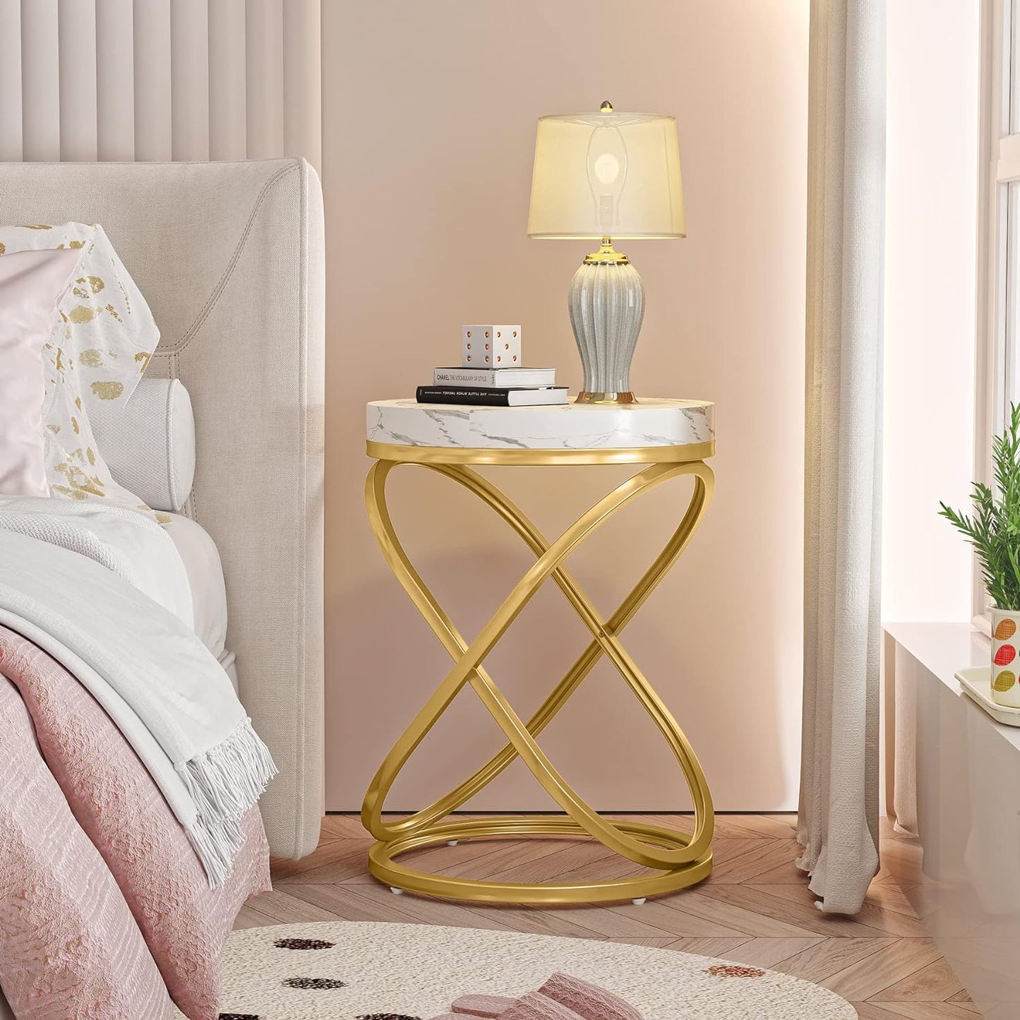 Oval Base Round Coffee Table – Metal Furniture