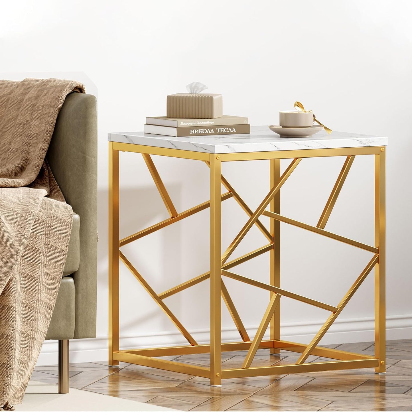 Versatile Square Base Coffee Table – Metal Furniture