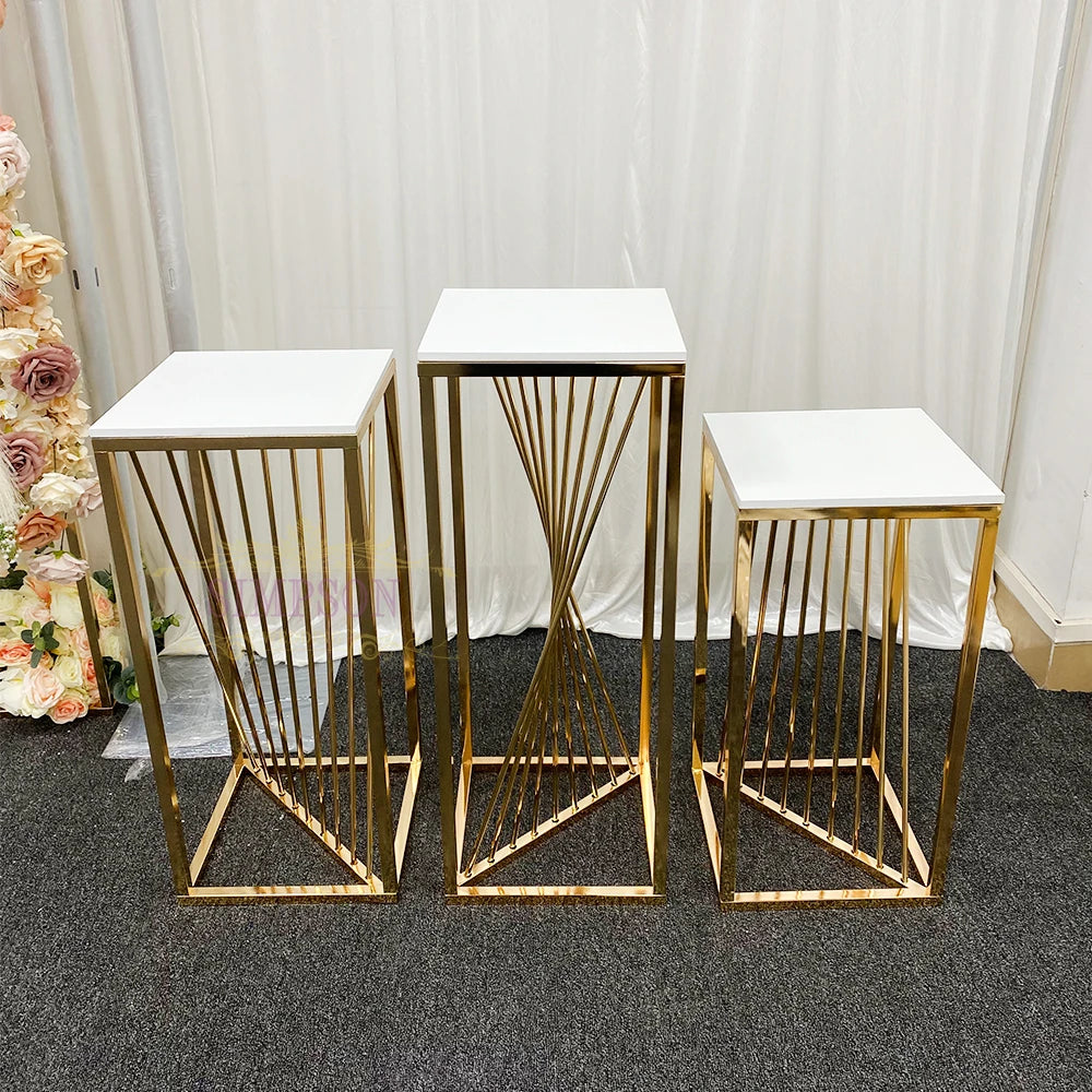 3 Pieces Curve Rode Based Nesting Table Set
