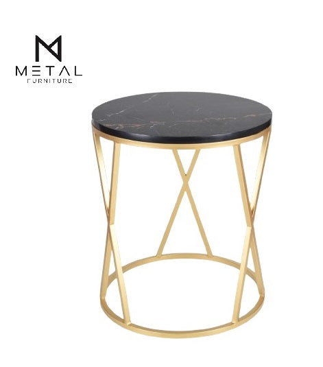 Round X Cross Based Coffee Table Living Room Table