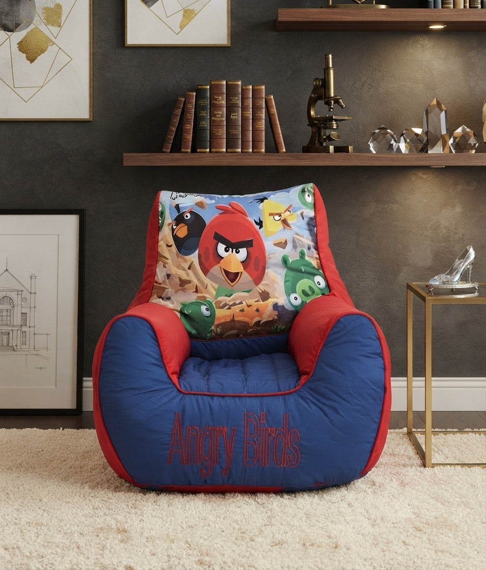 Angry Birds Kids Bean Bag for Boys | Fun Cartoon Seating Chair for Playroom, Bedroom & Gaming
