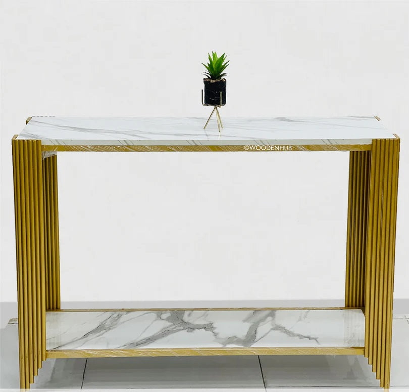 2-Shelf Luxury Console Table – Metal Furniture