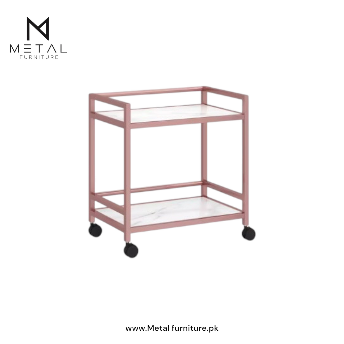 Multi-Purpose Trolley with Elegant Marble Texture Shelves – Stylish & Functional Storage on Wheels