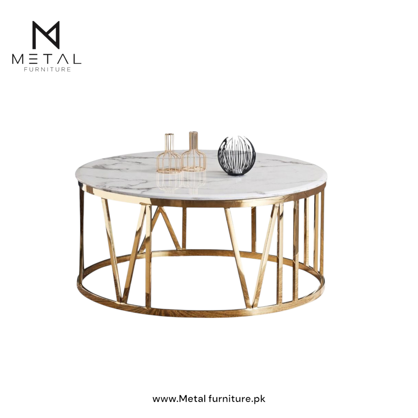 Luxury White Marble Center Table
