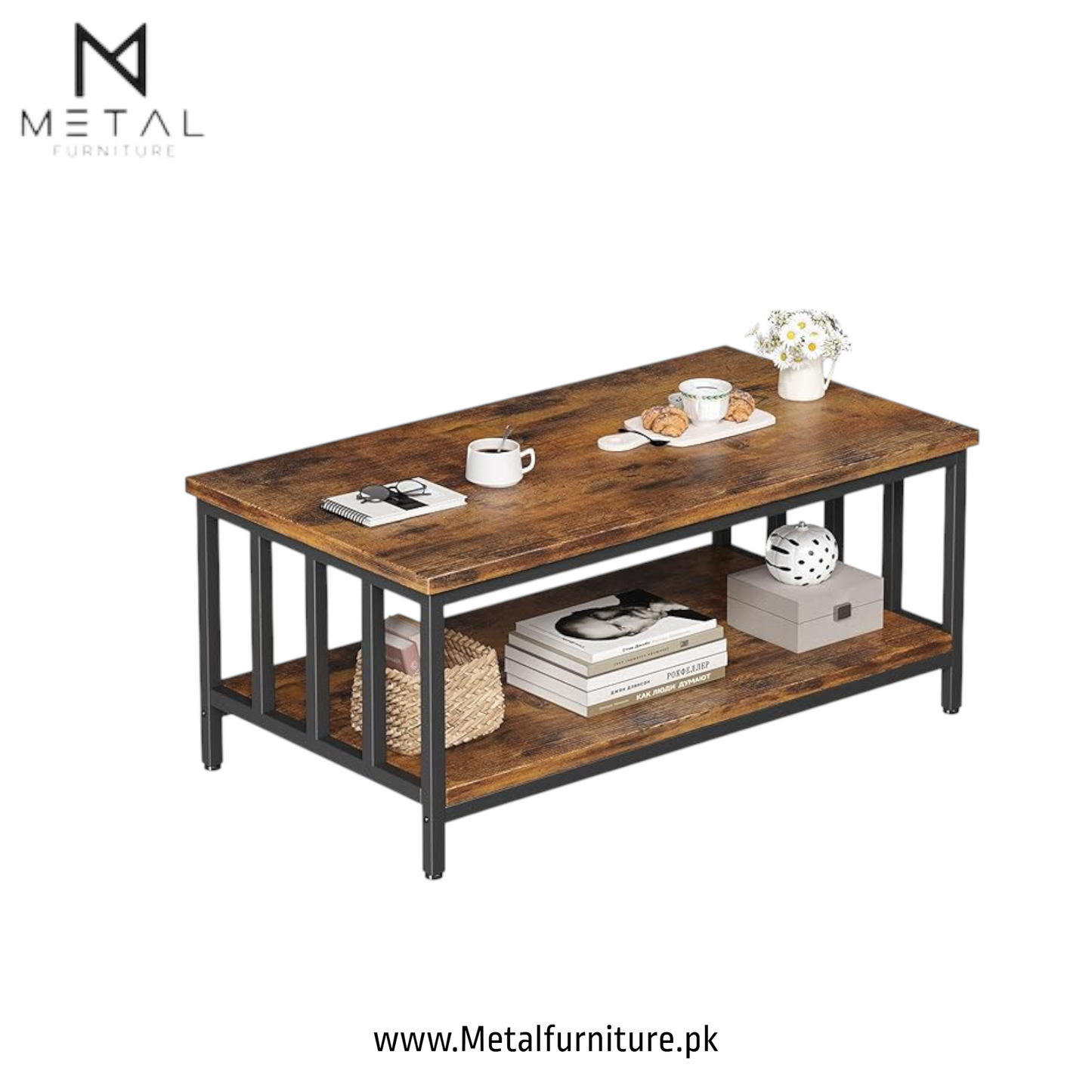 Wooden Center Table – Compact, Functional, and Elegant Coffee Table for Daily Use, Perfect for Homes, Offices, and Guest Spaces