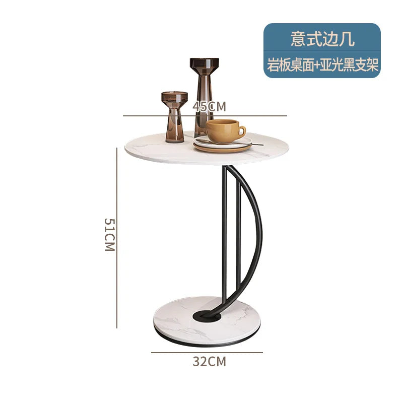 Premium Luxury Marble Texture Coffee Tables Living Room Side Table